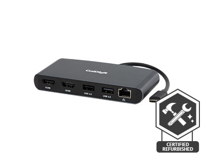 [Certified Refurbished] - Thunderbolt 3 mini Dock Dual HDMI (No Laptop Charging)